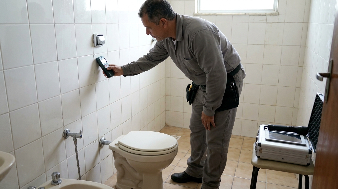 Caça infiltração em Hortolândia‑SP