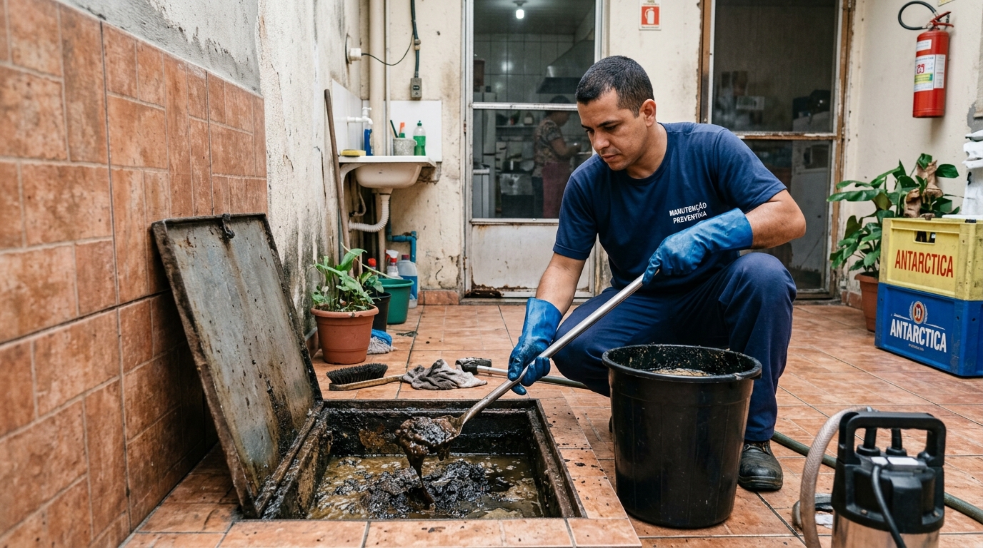 Limpeza de Caixa de Gordura perto de mim em Hortolândia‑SP